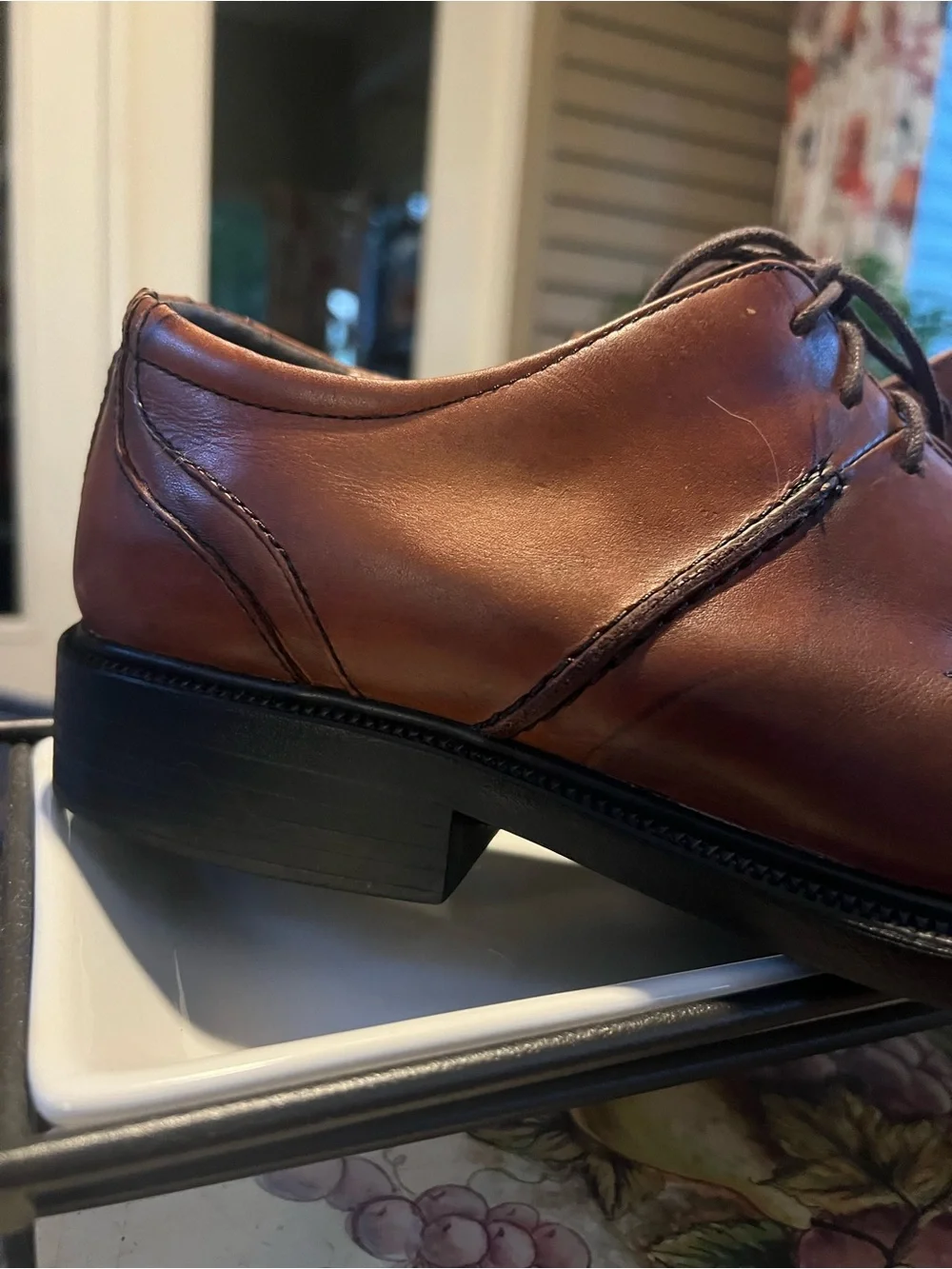 Clarks Men's Brown Leather Derby Oxfords